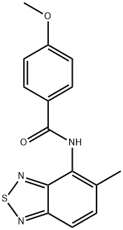 4-methoxy-N-(5-methyl-2,1,3-benzothiadiazol-4-yl)benzamide Struktur