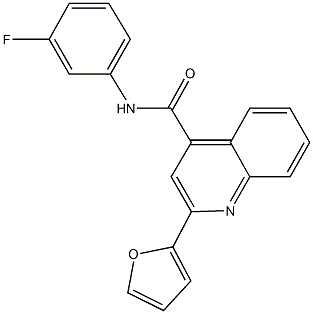 N-(3-fluorophenyl)-2-(2-furyl)-4-quinolinecarboxamide Struktur