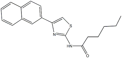 N-[4-(2-naphthyl)-1,3-thiazol-2-yl]hexanamide Struktur