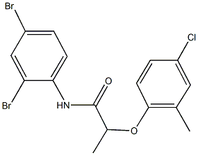 2-(4-chloro-2-methylphenoxy)-N-(2,4-dibromophenyl)propanamide Struktur