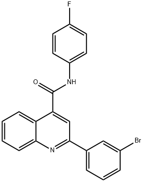 2-(3-bromophenyl)-N-(4-fluorophenyl)-4-quinolinecarboxamide Struktur