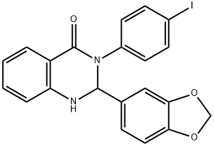 2-(1,3-benzodioxol-5-yl)-3-(4-iodophenyl)-2,3-dihydro-4(1H)-quinazolinone Struktur