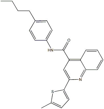 N-(4-butylphenyl)-2-(5-methyl-2-thienyl)-4-quinolinecarboxamide Struktur