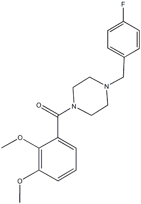 1-(2,3-dimethoxybenzoyl)-4-(4-fluorobenzyl)piperazine Struktur