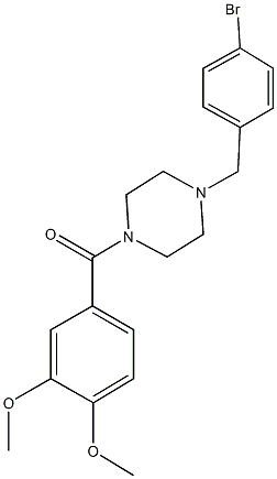 1-(4-bromobenzyl)-4-(3,4-dimethoxybenzoyl)piperazine Struktur