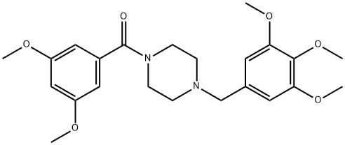 1-(3,5-dimethoxybenzoyl)-4-(3,4,5-trimethoxybenzyl)piperazine Struktur