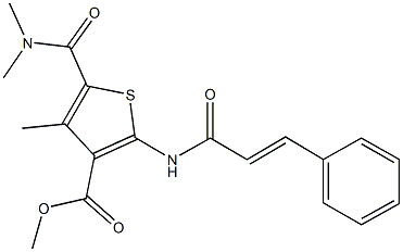 methyl 2-(cinnamoylamino)-5-[(dimethylamino)carbonyl]-4-methyl-3-thiophenecarboxylate Struktur