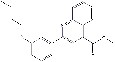 methyl 2-(3-butoxyphenyl)-4-quinolinecarboxylate Struktur