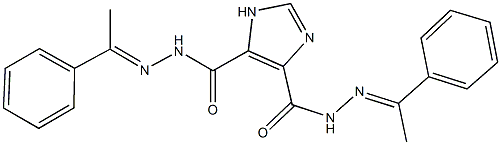 N'~4~,N'~5~-bis(1-phenylethylidene)-1H-imidazole-4,5-dicarbohydrazide Struktur