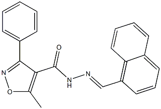 5-methyl-N'-(1-naphthylmethylene)-3-phenyl-4-isoxazolecarbohydrazide Struktur