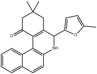 3,3-dimethyl-5-(5-methyl-2-furyl)-3,4,5,6-tetrahydrobenzo[a]phenanthridin-1(2H)-one Struktur