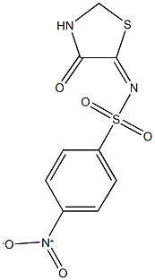 4-nitro-N-(4-oxo-1,3-thiazolidin-5-ylidene)benzenesulfonamide Struktur