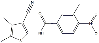 N-(3-cyano-4,5-dimethyl-2-thienyl)-4-nitro-3-methylbenzamide Struktur