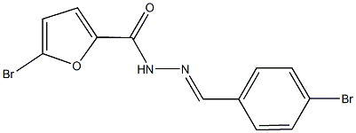 5-bromo-N'-(4-bromobenzylidene)-2-furohydrazide Struktur