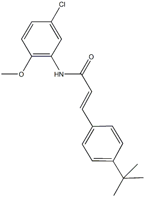 3-(4-tert-butylphenyl)-N-(5-chloro-2-methoxyphenyl)acrylamide Struktur