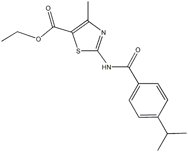 ethyl 2-[(4-isopropylbenzoyl)amino]-4-methyl-1,3-thiazole-5-carboxylate Struktur