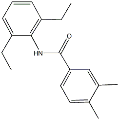 N-(2,6-diethylphenyl)-3,4-dimethylbenzamide Struktur