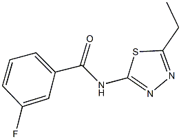 N-(5-ethyl-1,3,4-thiadiazol-2-yl)-3-fluorobenzamide Struktur