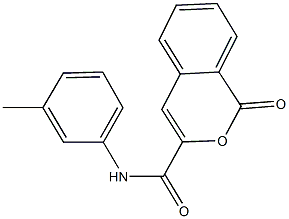 N-(3-methylphenyl)-1-oxo-1H-isochromene-3-carboxamide Struktur