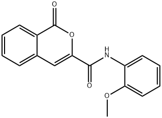 N-(2-methoxyphenyl)-1-oxo-1H-isochromene-3-carboxamide Struktur