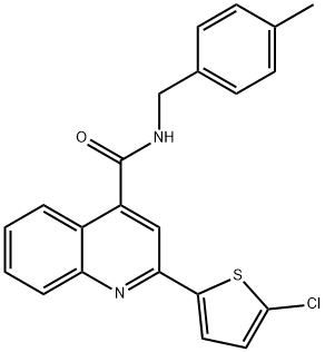 2-(5-chloro-2-thienyl)-N-(4-methylbenzyl)-4-quinolinecarboxamide Struktur