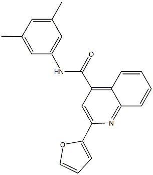 N-(3,5-dimethylphenyl)-2-(2-furyl)-4-quinolinecarboxamide Struktur