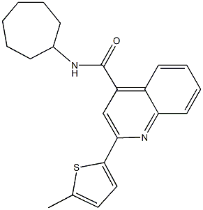 N-cycloheptyl-2-(5-methyl-2-thienyl)-4-quinolinecarboxamide Struktur