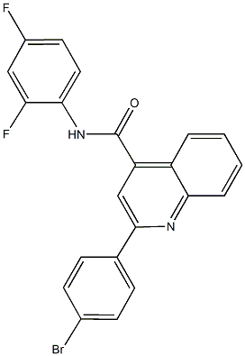 2-(4-bromophenyl)-N-(2,4-difluorophenyl)-4-quinolinecarboxamide Struktur