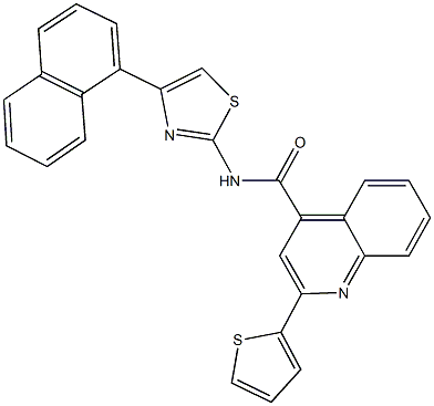 N-[4-(1-naphthyl)-1,3-thiazol-2-yl]-2-(2-thienyl)-4-quinolinecarboxamide Struktur