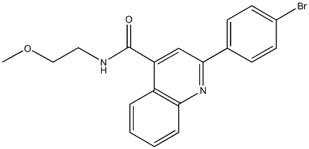 2-(4-bromophenyl)-N-(2-methoxyethyl)-4-quinolinecarboxamide Struktur