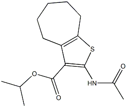 isopropyl 2-(acetylamino)-5,6,7,8-tetrahydro-4H-cyclohepta[b]thiophene-3-carboxylate Struktur