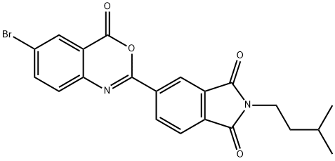 5-(6-bromo-4-oxo-4H-3,1-benzoxazin-2-yl)-2-isopentyl-1H-isoindole-1,3(2H)-dione Struktur