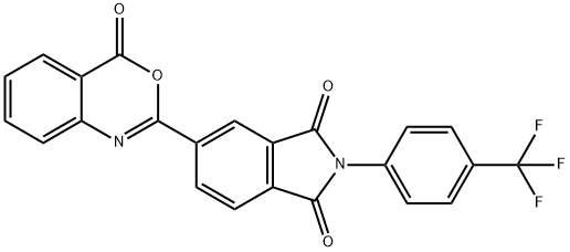 5-(4-oxo-4H-3,1-benzoxazin-2-yl)-2-[4-(trifluoromethyl)phenyl]-1H-isoindole-1,3(2H)-dione Struktur