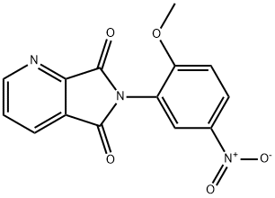 6-{5-nitro-2-methoxyphenyl}-5H-pyrrolo[3,4-b]pyridine-5,7(6H)-dione Struktur