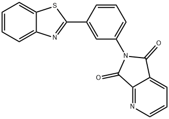 6-[3-(1,3-benzothiazol-2-yl)phenyl]-5H-pyrrolo[3,4-b]pyridine-5,7(6H)-dione Struktur