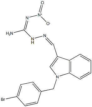 1-(4-bromobenzyl)-1H-indole-3-carbaldehyde [amino(hydroxy)oxidocarbohydrazonoyl]hydrazone Struktur