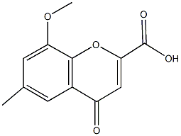 8-methoxy-6-methyl-4-oxo-4H-chromene-2-carboxylic acid Struktur