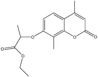 ethyl 2-[(4,8-dimethyl-2-oxo-2H-chromen-7-yl)oxy]propanoate Struktur