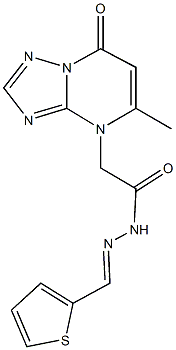 2-(5-methyl-7-oxo[1,2,4]triazolo[1,5-a]pyrimidin-4(7H)-yl)-N'-(2-thienylmethylene)acetohydrazide Struktur