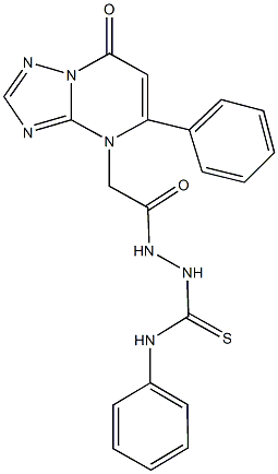 2-[(7-oxo-5-phenyl[1,2,4]triazolo[1,5-a]pyrimidin-4(7H)-yl)acetyl]-N-phenylhydrazinecarbothioamide Struktur