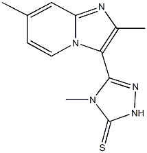 5-(2,7-dimethylimidazo[1,2-a]pyridin-3-yl)-4-methyl-2,4-dihydro-3H-1,2,4-triazole-3-thione Struktur