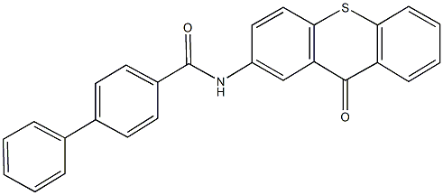 N-(9-oxo-9H-thioxanthen-2-yl)[1,1'-biphenyl]-4-carboxamide Struktur