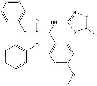 diphenyl (4-methoxyphenyl)[(5-methyl-1,3,4-thiadiazol-2-yl)amino]methylphosphonate Struktur