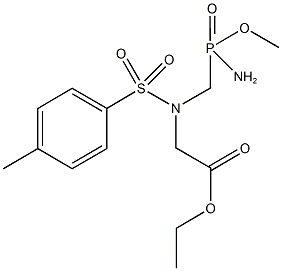 ethyl {{[amino(methoxy)phosphoryl]methyl}[(4-methylphenyl)sulfonyl]amino}acetate Struktur