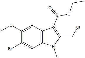 ethyl 6-bromo-2-(chloromethyl)-5-methoxy-1-methyl-1H-indole-3-carboxylate Struktur