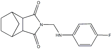 4-[(4-fluoroanilino)methyl]-4-azatricyclo[5.2.1.0~2,6~]decane-3,5-dione Struktur