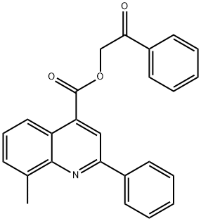 2-oxo-2-phenylethyl 8-methyl-2-phenyl-4-quinolinecarboxylate Struktur