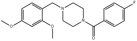 1-(2,4-dimethoxybenzyl)-4-(4-fluorobenzoyl)piperazine Struktur