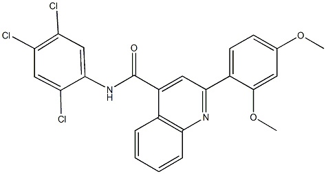 2-(2,4-dimethoxyphenyl)-N-(2,4,5-trichlorophenyl)-4-quinolinecarboxamide Struktur