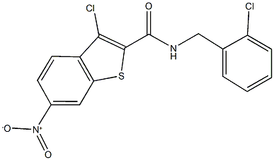 3-chloro-N-(2-chlorobenzyl)-6-nitro-1-benzothiophene-2-carboxamide Struktur